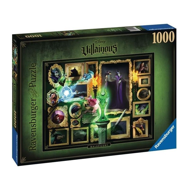 DISNEY VILLAINOUS Puzzle 1000 pieces - Maléfique - Ravensburger - Puzzle adultes - Collection Disney Villainous - Des 14 ans