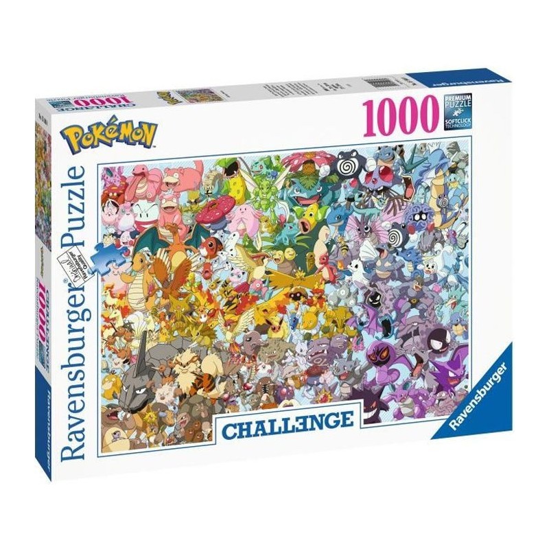 POKÉMON Puzzle 1000 pieces - Ravensburger - Puzzle adultes - Collection Challenge Puzzle - Des 14 ans