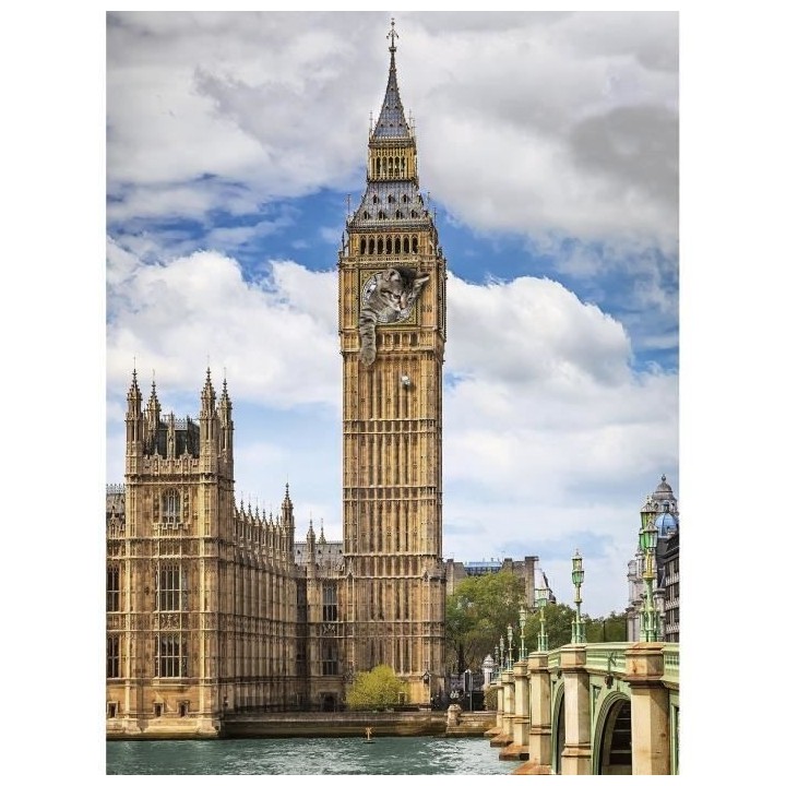 Puzzle 1500 p - Drôle de chat sur Big Ben