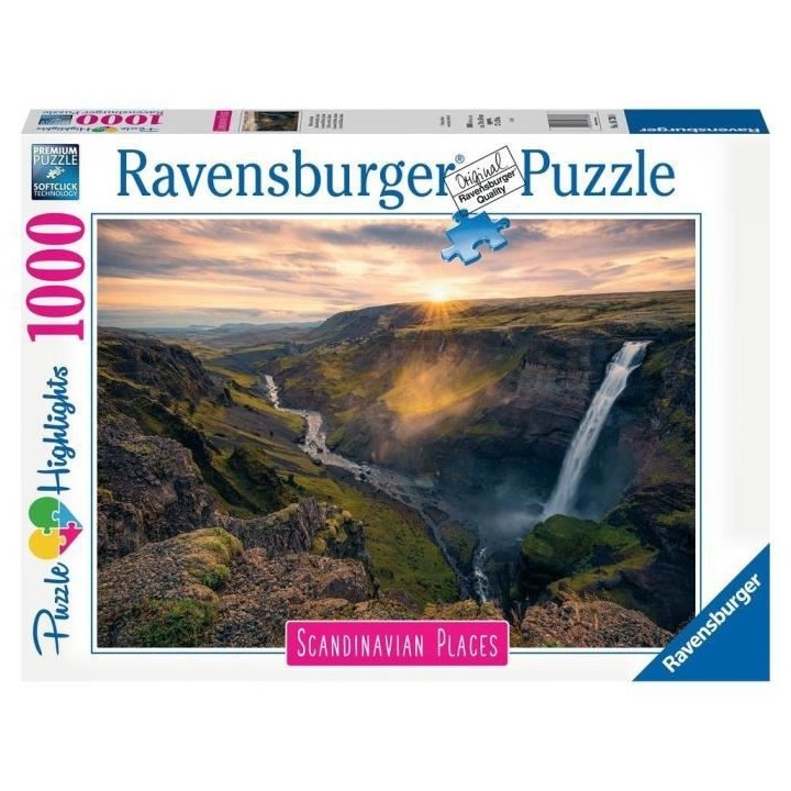 Ravensburger - Puzzle 1000 pieces - La cascade Háifoss, Islande (Puzz
