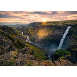 Ravensburger - Puzzle 1000 pieces - La cascade Háifoss, Islande (Puzzle Highlights)