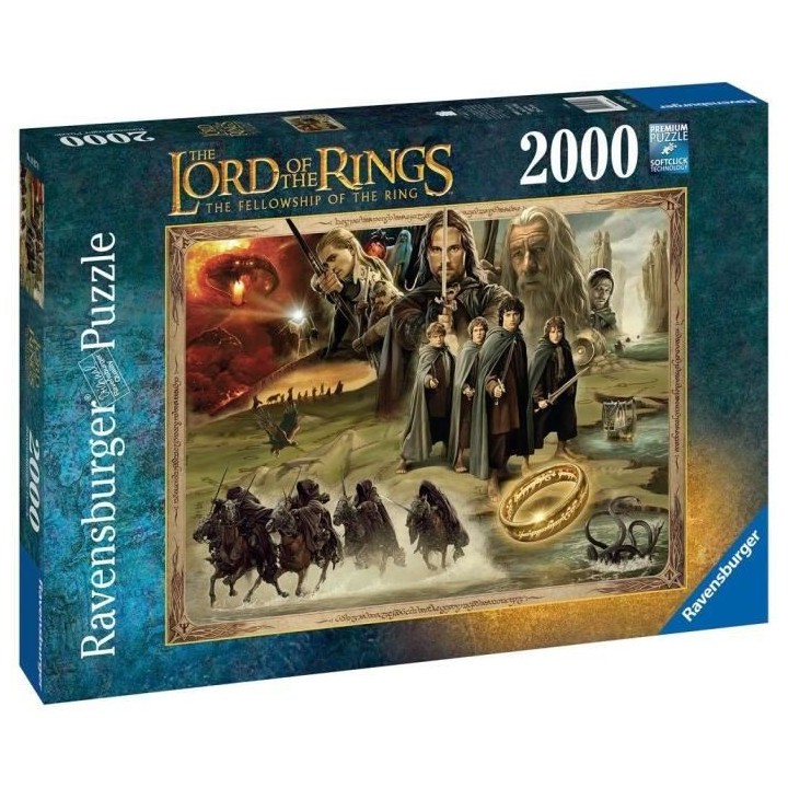 Ravensburger - Puzzle 2000 pieces - La Communauté de l'anneau / Le Se