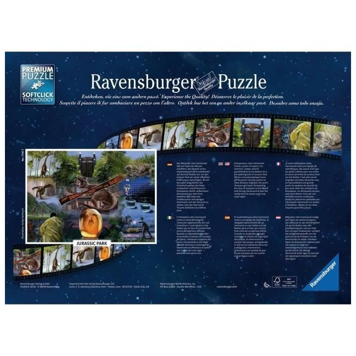 Ravensburger - Puzzle 1000 pieces - Jurassic Park
