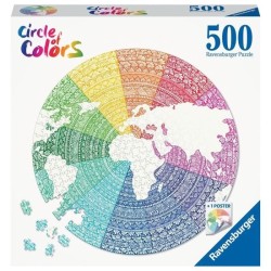 Ravensburger - Puzzle rond 500 pieces - Mandala (Circle of Colors)