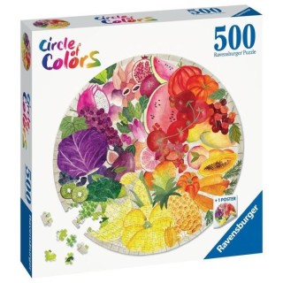 Ravensburger - Puzzle rond 500 pieces - Fruits et légumes (Circle of