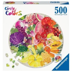 Ravensburger - Puzzle rond 500 pieces - Fruits et légumes (Circle of Colors)