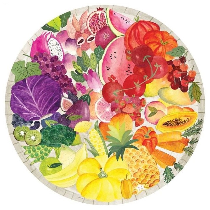 Ravensburger - Puzzle rond 500 pieces - Fruits et légumes (Circle of