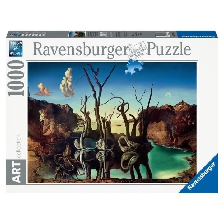 Ravensburger - Puzzle 1000 pieces Art collection - Cygnes se reflétan