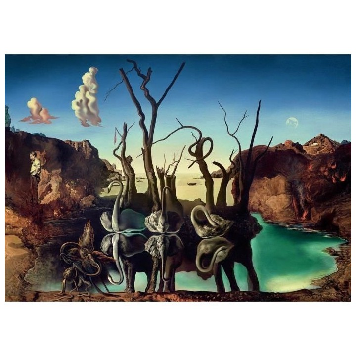 Ravensburger - Puzzle 1000 pieces Art collection - Cygnes se reflétan
