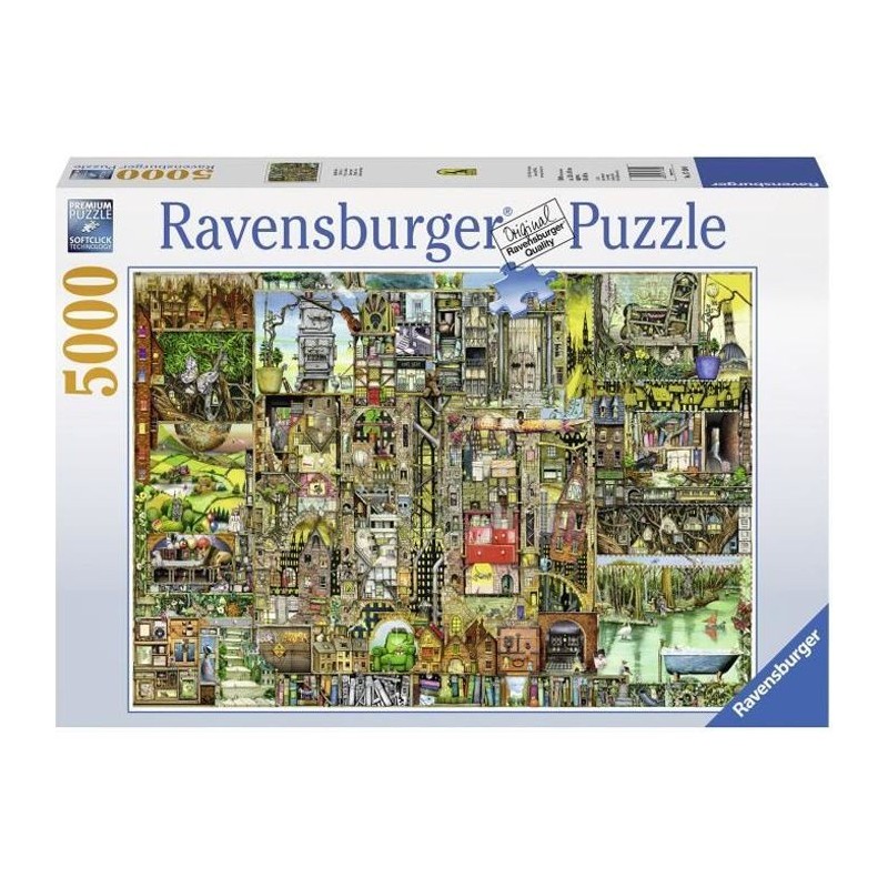 Puzzle 5000 pieces - Ville bizarre / Colin Thompson - Ravensburger - Puzzle adultes - Des 14 ans