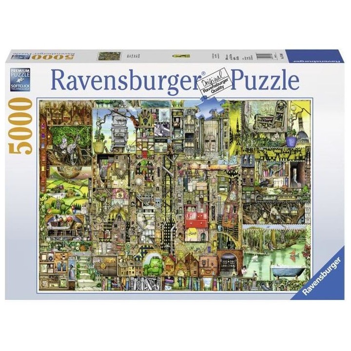 Puzzle 5000 pieces - Ville bizarre / Colin Thompson - Ravensburger - P