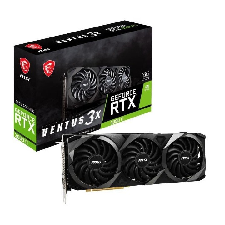 Carte Graphique - MSI - GeForce RTX 3080 Ti VENTUS 3X 12G OC - 912-V38