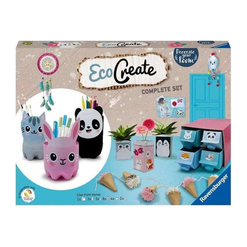 EcoCreate Maxi - Decorate my room / Décore ta chambre - Ravensburger - Loisirs créatifs - Bricolage éco-responsable - Des 6 a