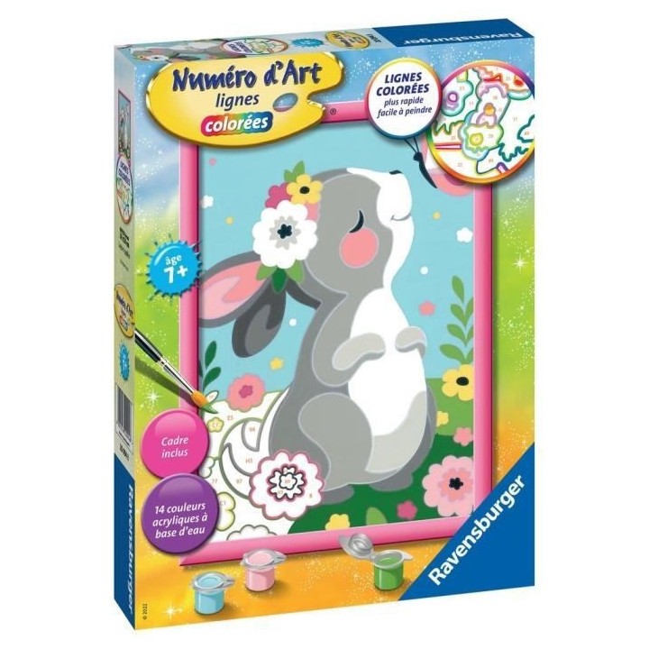 Numéro d'art - moyen - Lapin et papillon - Ravensburger