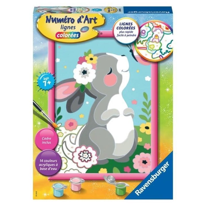 Numéro d'art - moyen - Lapin et papillon - Ravensburger