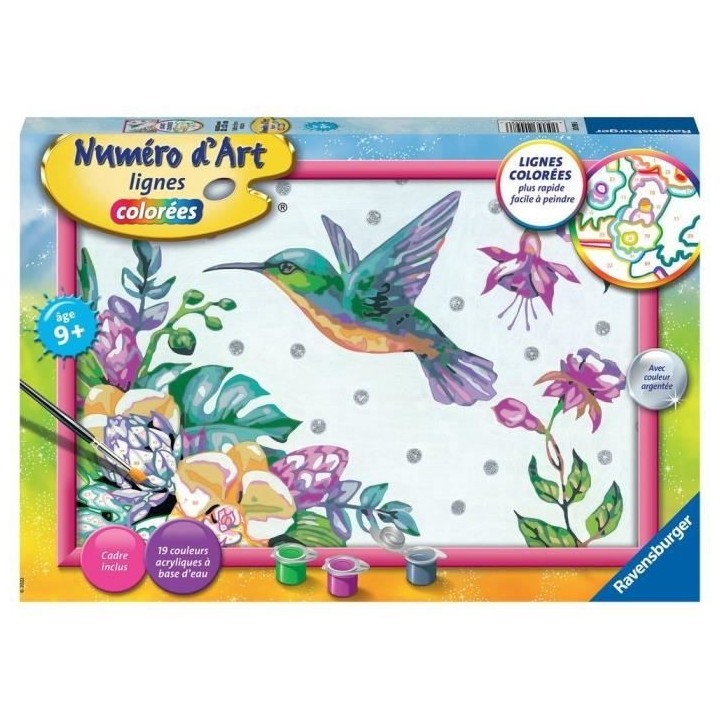 Numéro d'art - grand - Colibri et fleurs exotiques - Ravensburger