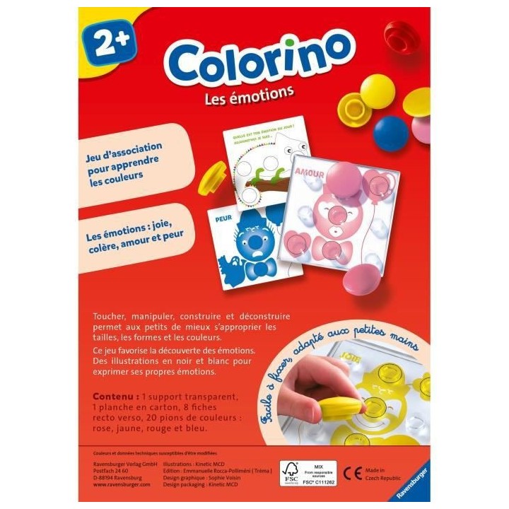 Colorino Les émotions - Jeu éducatif - Apprentissage des couleurs -
