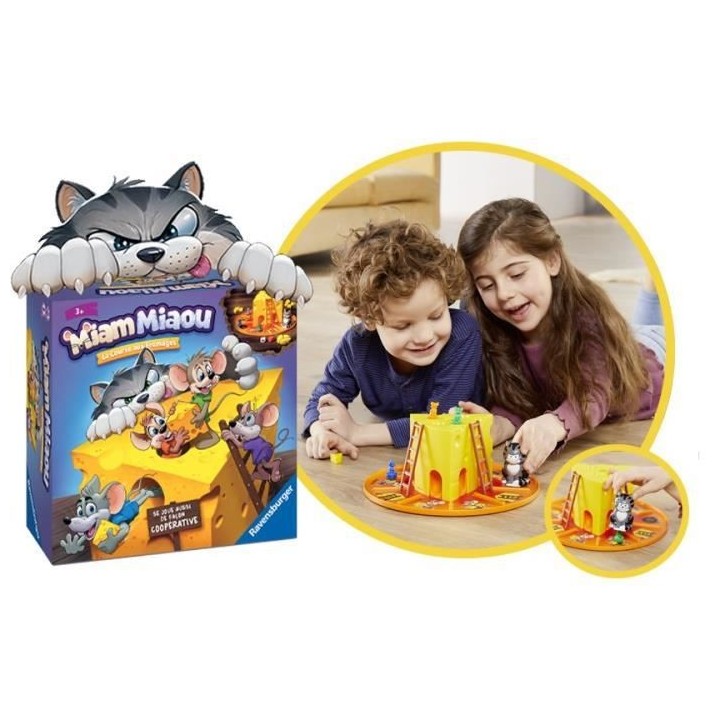 Miam Miaou - Ravensburger - La course aux fromages - Jeu de societe En