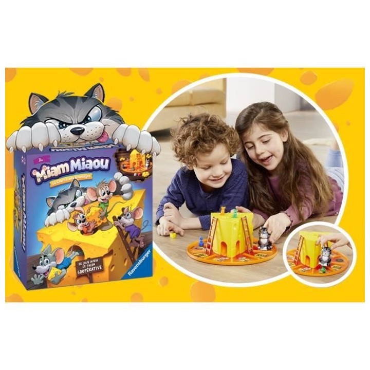 Miam Miaou - Ravensburger - La course aux fromages - Jeu de societe En