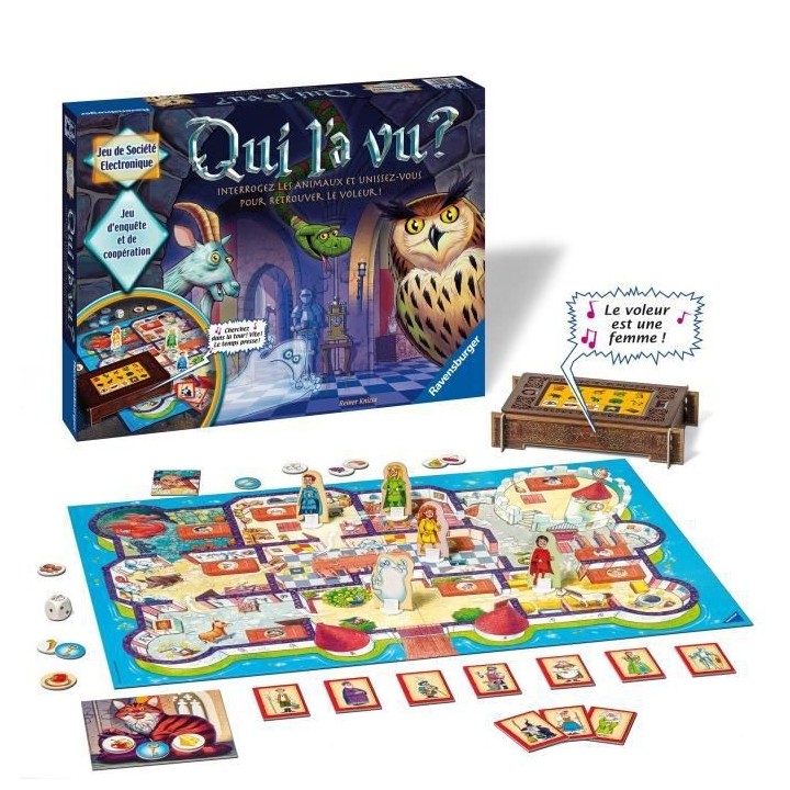 Qui l'a vu ? - Ravensburger - Jeu de société enfant - Jeu interactif