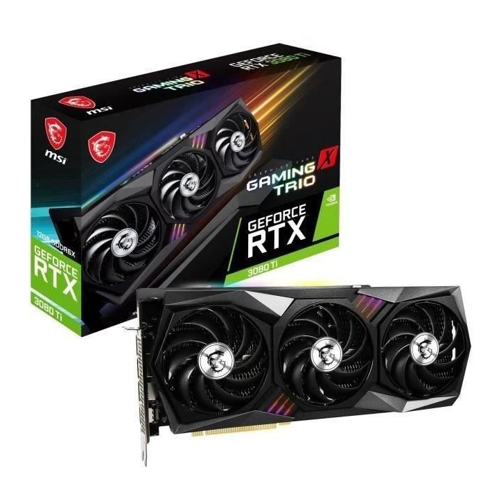 MSI - Carte Graphique GeForce RTX 3080 Ti GAMING X TRIO - 12Go LHR