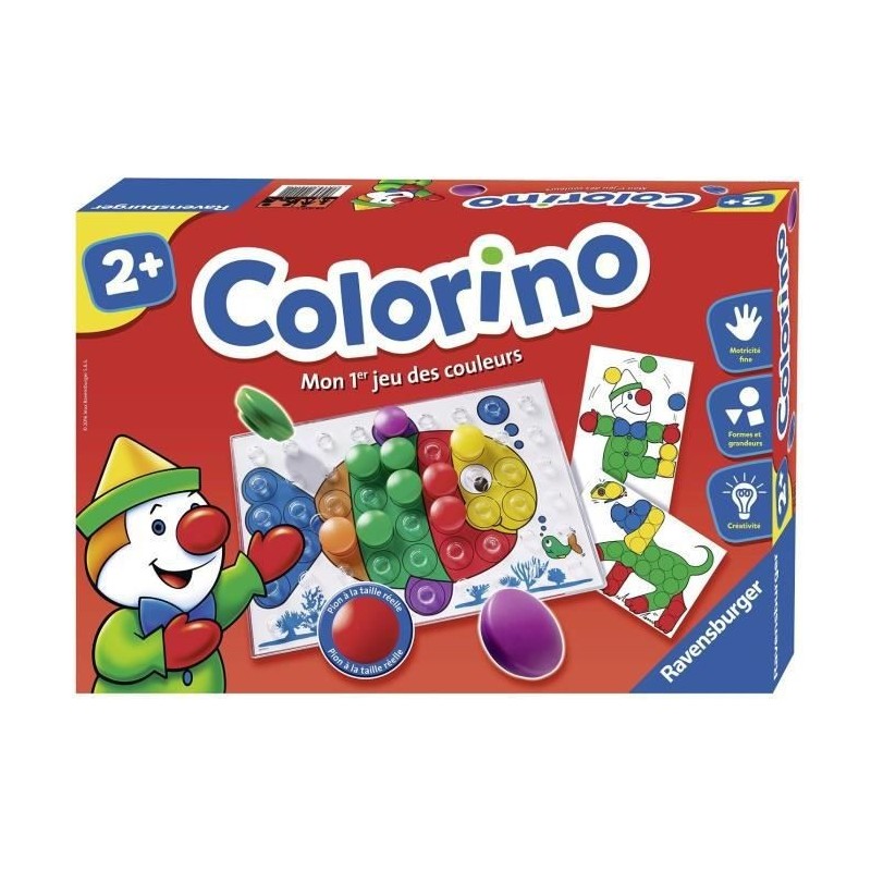 Colorino - Jeu éducatif - Apprentissage des couleurs - Activités créatives enfant - Ravensburger - Des 2 ans