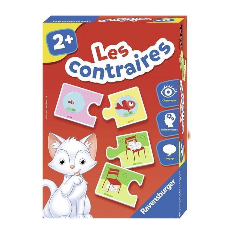 Les contraires - Jeu éducatif - Découvertes des contraires - Ravensburger - Des 2 ans