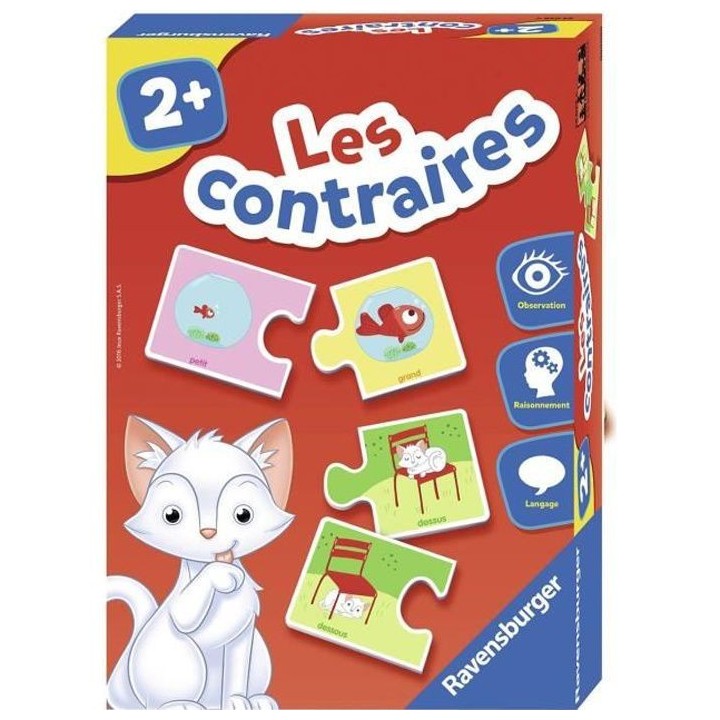 Les contraires - Jeu éducatif - Découvertes des contraires - Ravensb