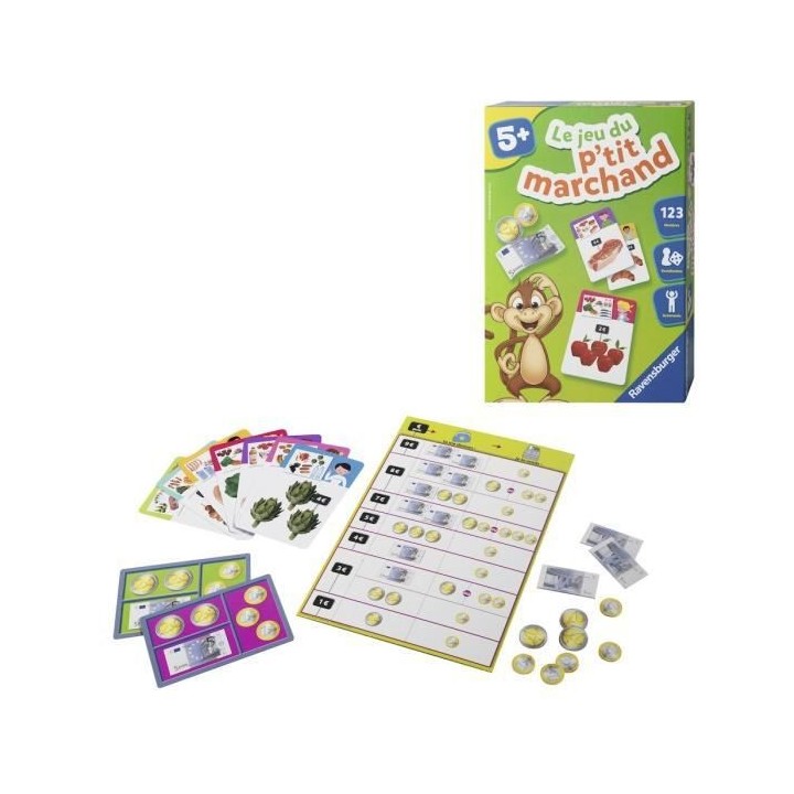 Le jeu du p'tit marchand - Jeu éducatif - Acheter et vendre - Initiat