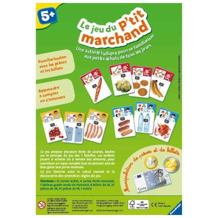 Le jeu du p'tit marchand - Jeu éducatif - Acheter et vendre - Initiat