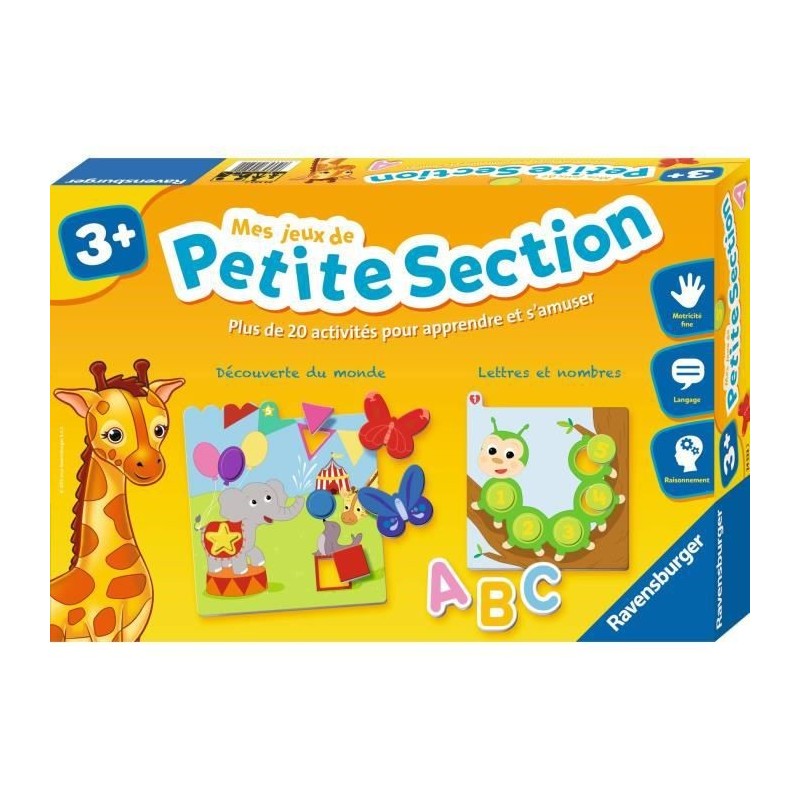 Mes jeux de petite section - Coffret complet éducatif - 20 activités programme 1e année maternelle - Ravensburger - Des 3 ans