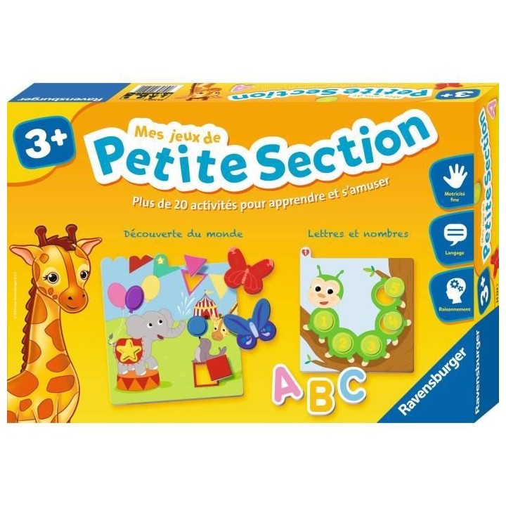 Mes jeux de petite section - Coffret complet éducatif - 20 activités