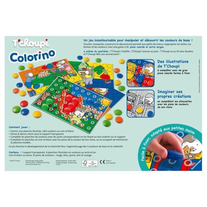 T'CHOUPI Colorino - Jeu éducatif - Apprentissage des couleurs - Activ