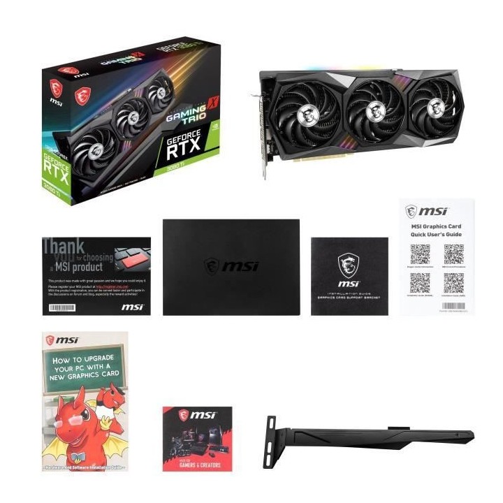 MSI - Carte Graphique GeForce RTX 3080 Ti GAMING X TRIO - 12Go LHR