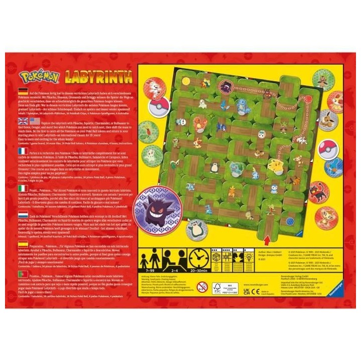 POKEMON Labyrinthe - Ravensburger - Jeu de société famille - Chasse