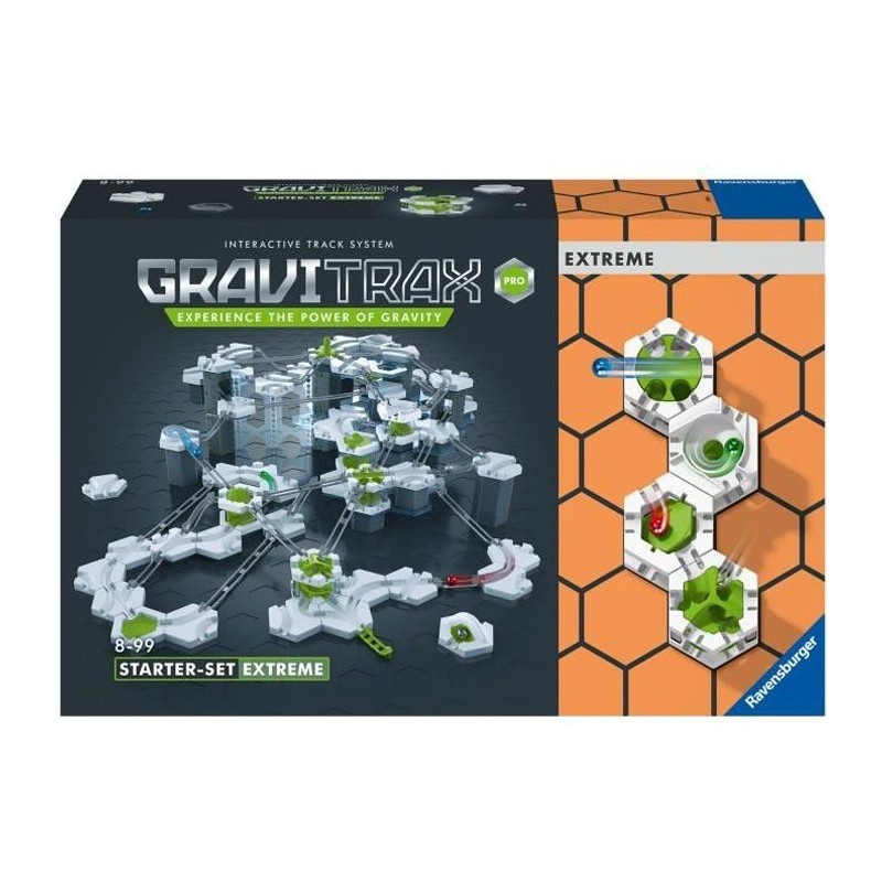 GraviTrax PRO Starter Set Extreme - Jeu de construction STEM - Circuit de billes créatif - Ravensburger - 194 pieces - des 8 an