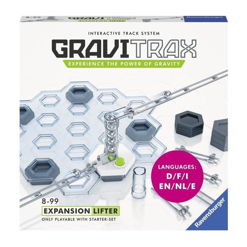 GraviTrax Set d'extension Ascenseur - Jeu de construction STEM - Circuit de billes créatif - Ravensburger 27 pieces - des 8 ans