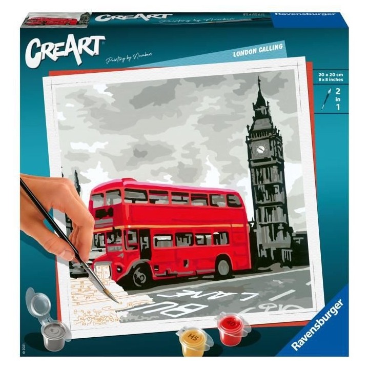 CreArt - carré - Londres - Ravensburger - Coffret complet - Peinture