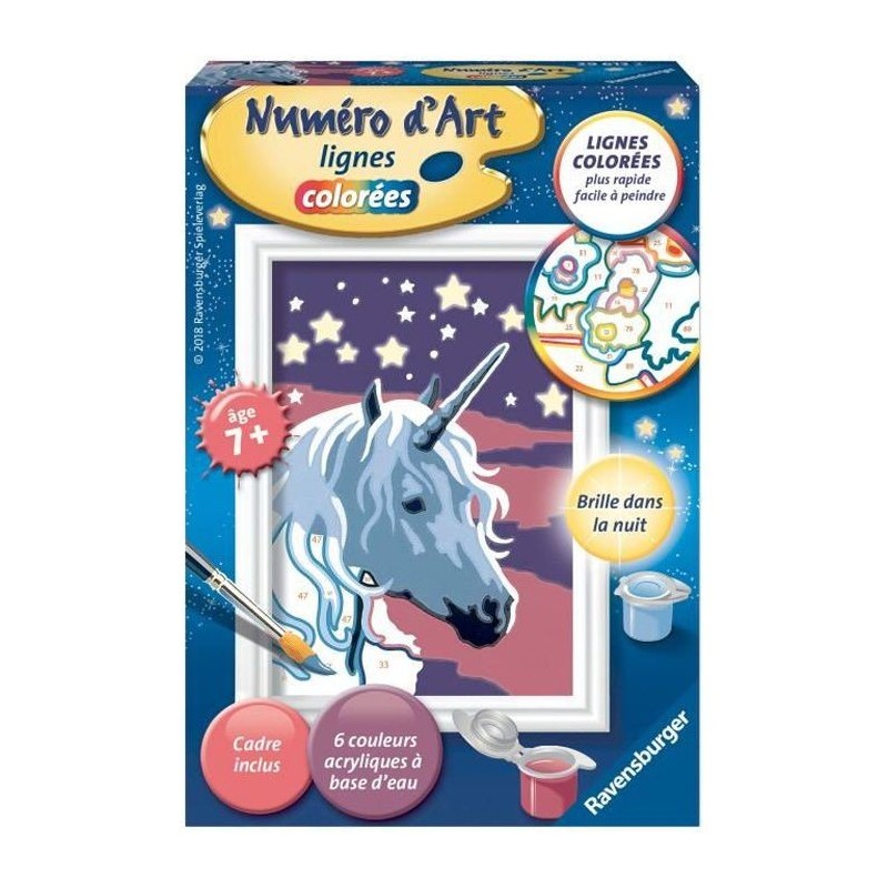 Numéro d'art - mini - Licorne scintillante