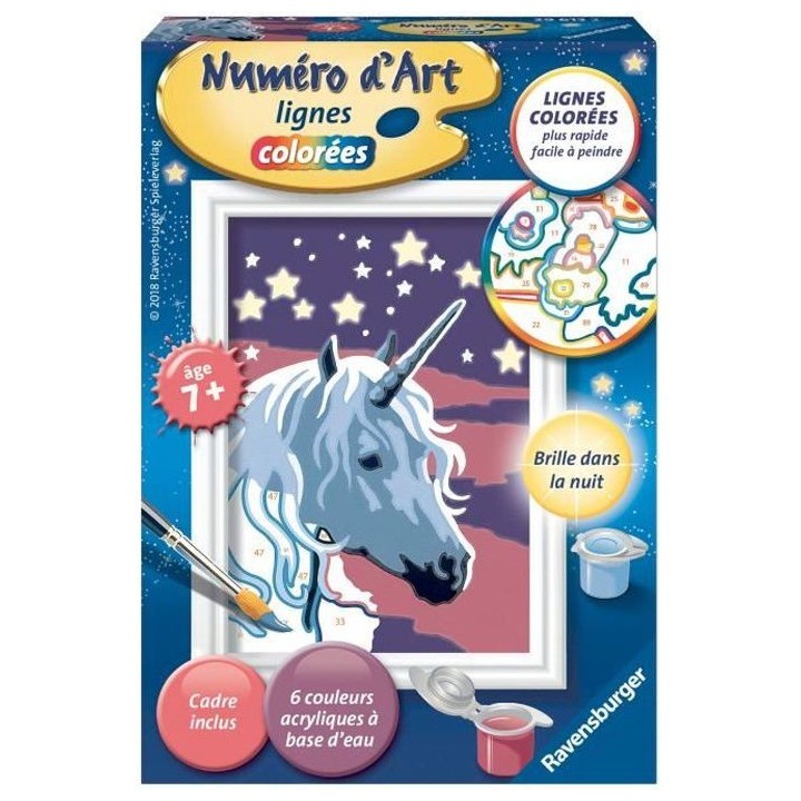 Numéro d'art - mini - Licorne scintillante