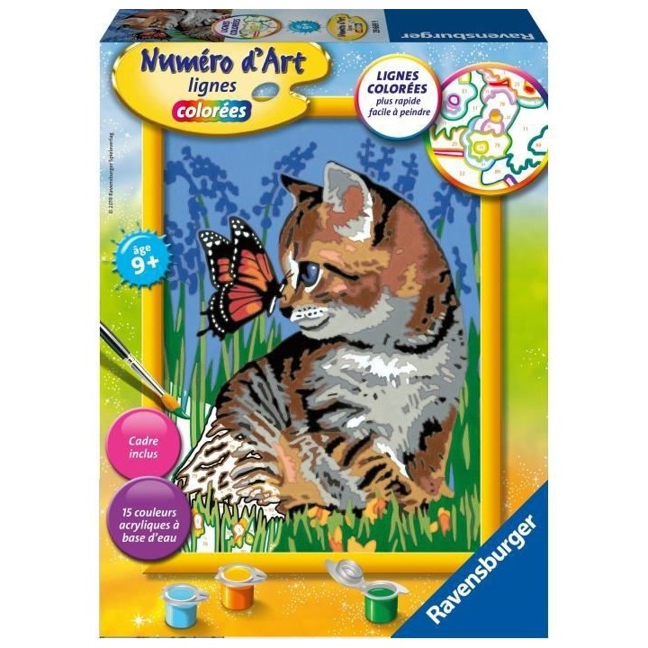 Numéro d'art - moyen - Chat et son compagnon le papillon