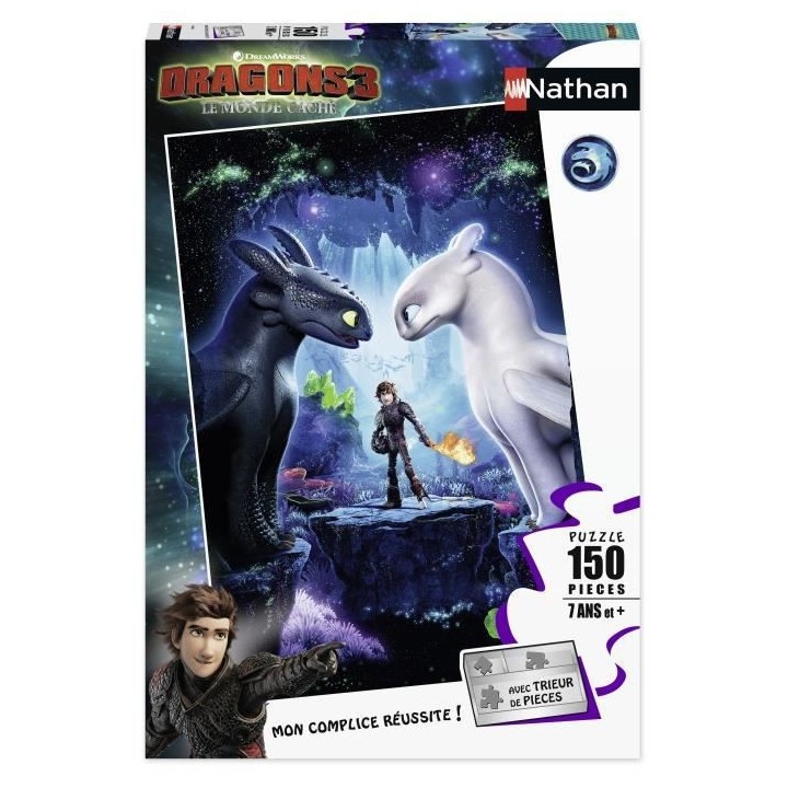 DRAGONS 3 Puzzle 150 pieces - Les héros réunis - Nathan - Puzzle Enf