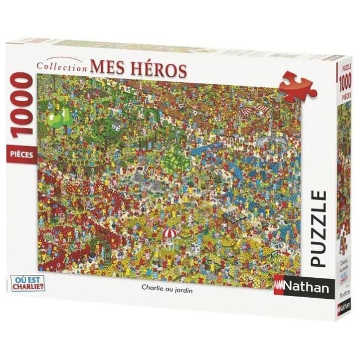 Puzzle N 1000 p - Charlie au jardin / Où est Charlie ?