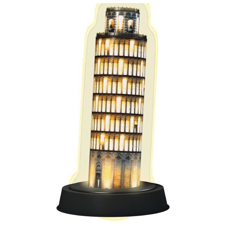 Puzzle 3D Tour de Pise illuminée - Ravensburger - Monument 216 pieces