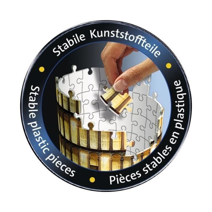 Puzzle 3D Tour de Pise illuminée - Ravensburger - Monument 216 pieces