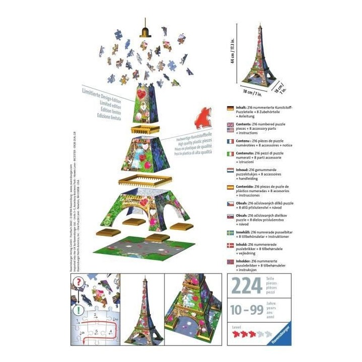Puzzle 3D Tour Eiffel Love Edition