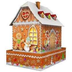 Puzzle 3D Maison de Noël en pain d'épices - Ravensburger - Monument 257 pieces - sans colle - change de couleur - Des 8 ans