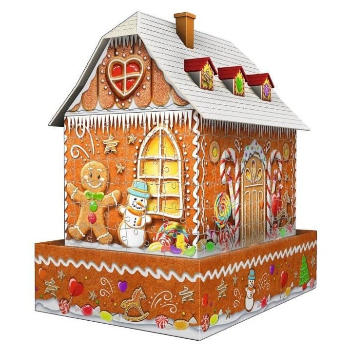 Puzzle 3D Maison de Noël en pain d'épices - Ravensburger - Monument