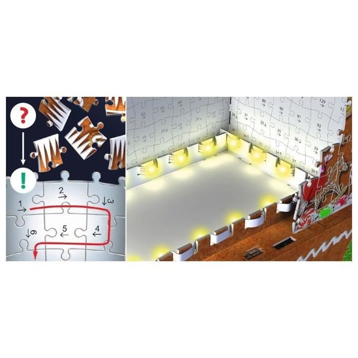 Puzzle 3D Maison de Noël en pain d'épices - Ravensburger - Monument