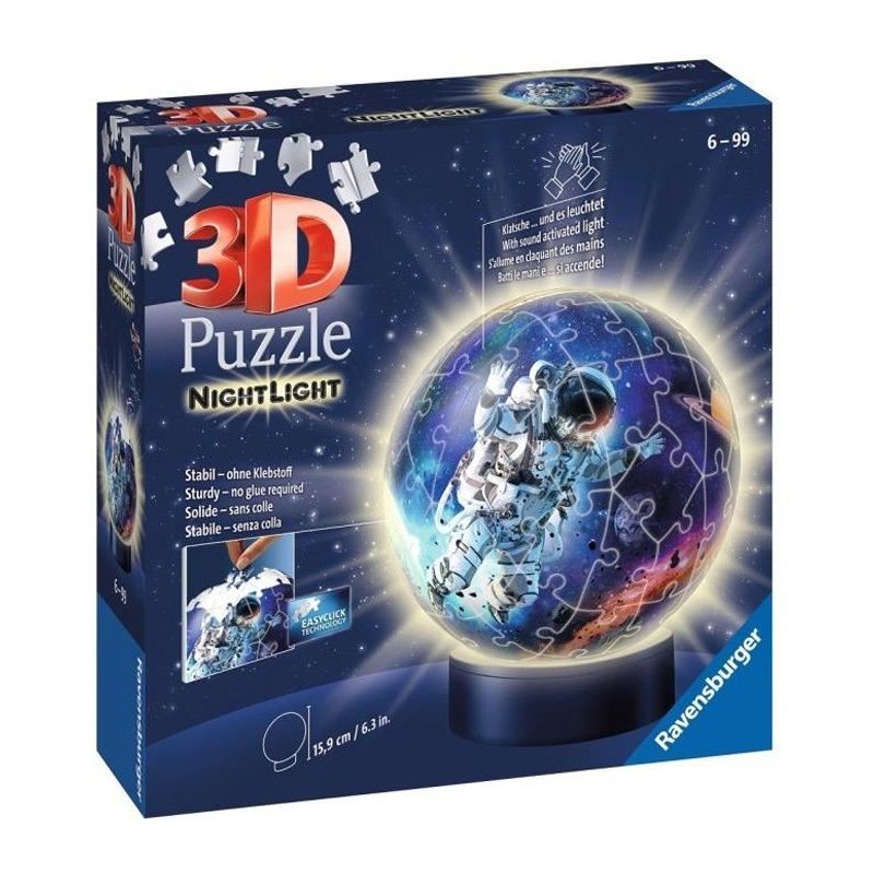 Puzzle 3D Ball 72 p illuminé - Les astronautes